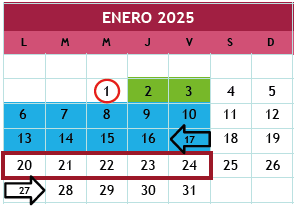 Calendario 2024-2025 CECyTEH